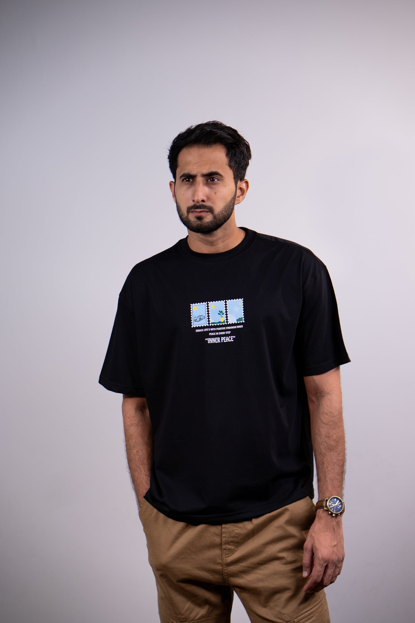 Inner Peace Drop shoulder T-SHIRT