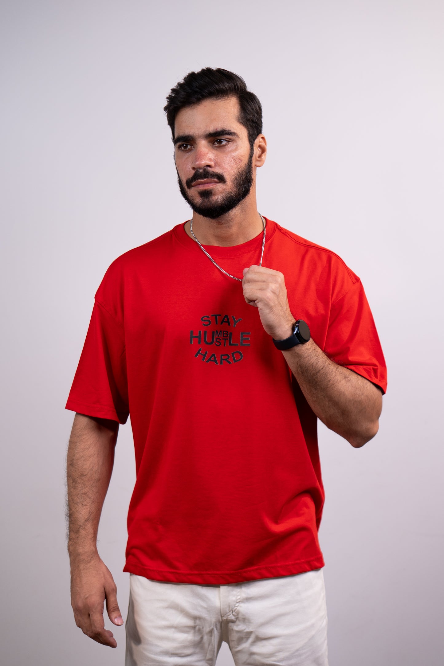 Hustle Hard Stay Humble Drop shoulder T-SHIRT