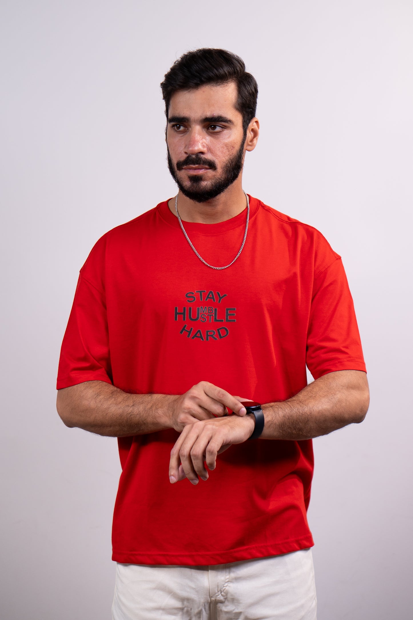 Hustle Hard Stay Humble Drop shoulder T-SHIRT