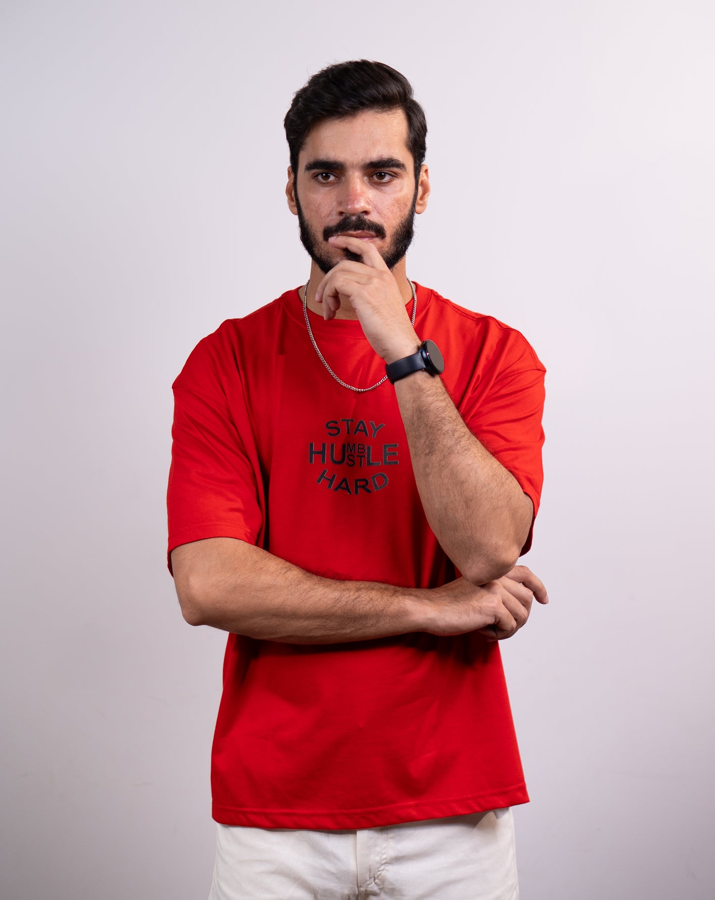 Hustle Hard Stay Humble Drop shoulder T-SHIRT
