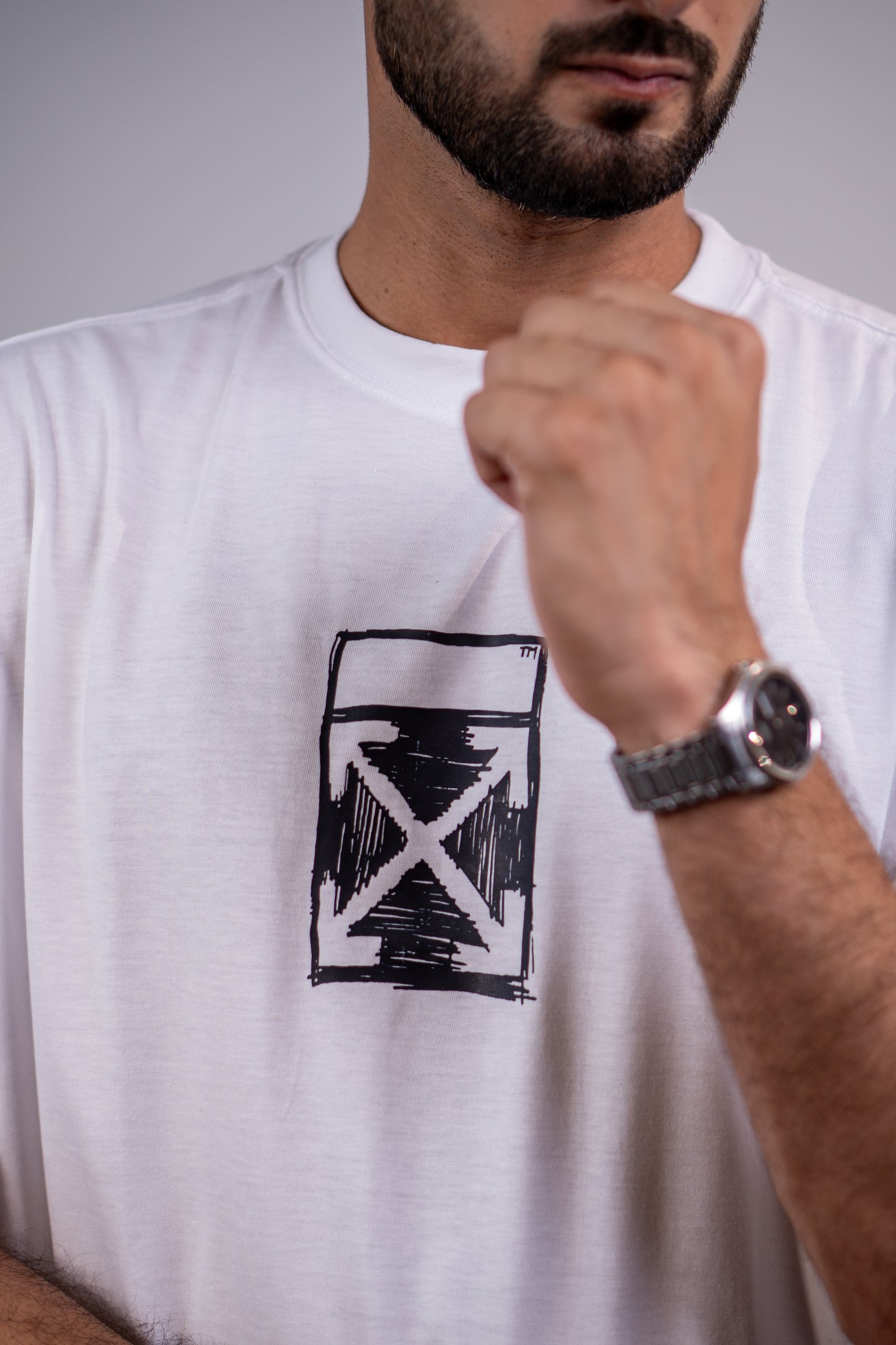 Cross X Drop shoulder T-SHIRT