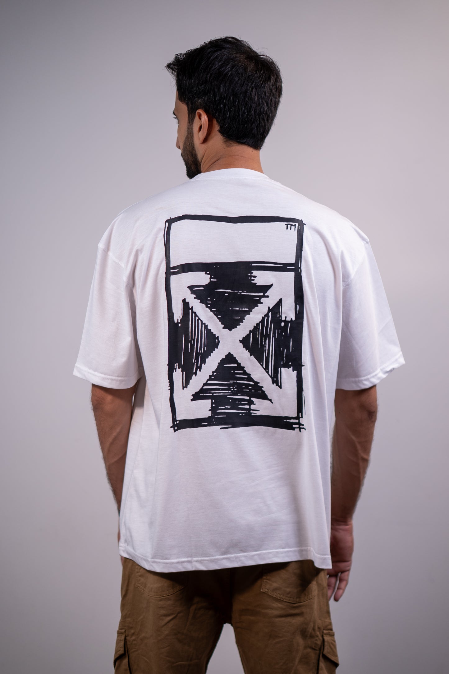 Cross X Drop shoulder T-SHIRT
