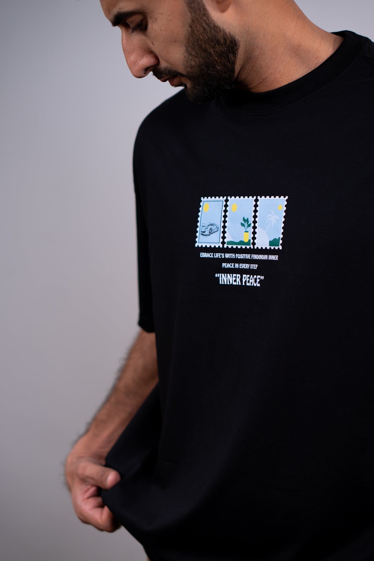 Inner Peace Drop shoulder T-SHIRT