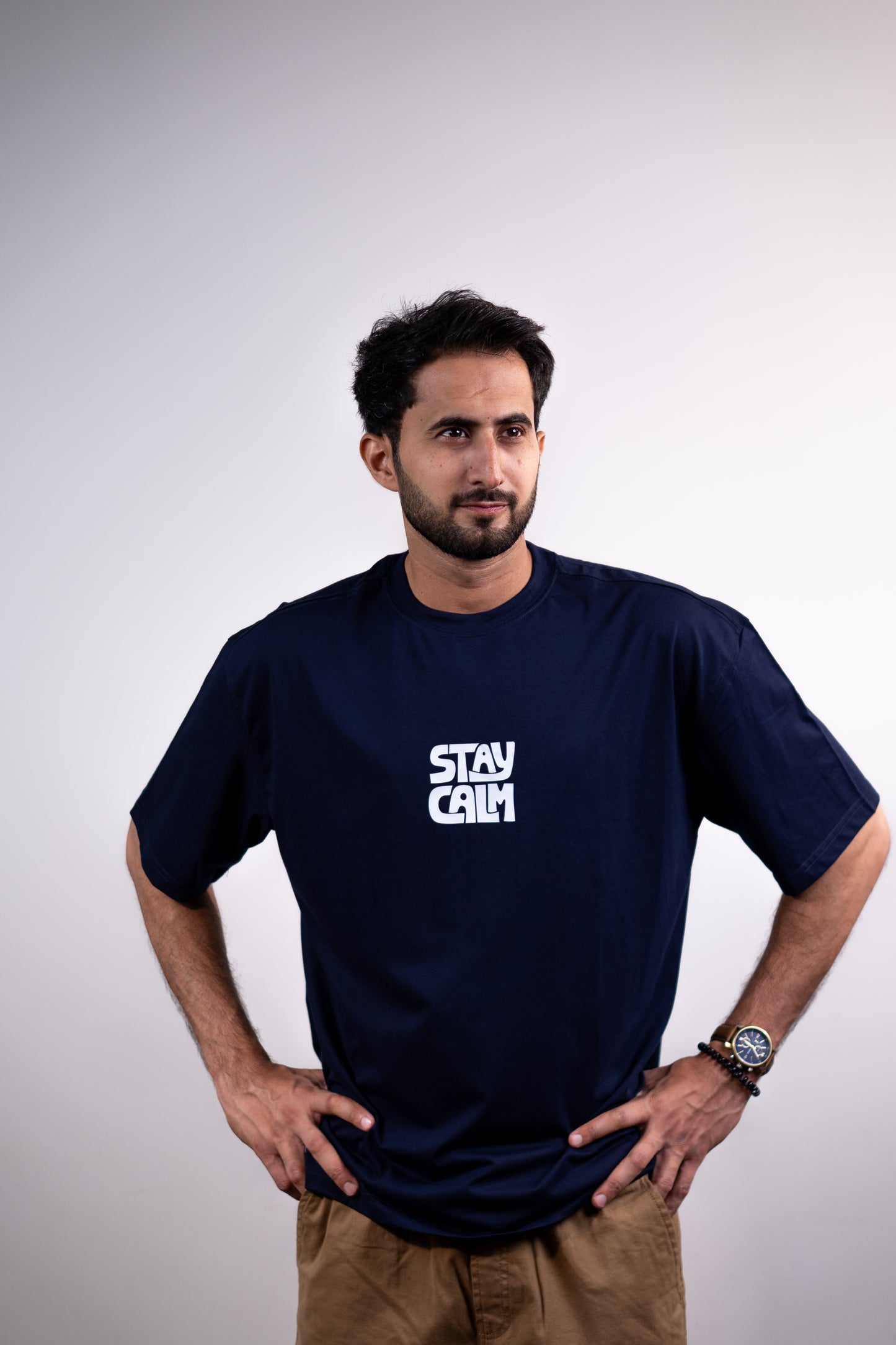 Stay Calm Drop shoulder T-SHIRT