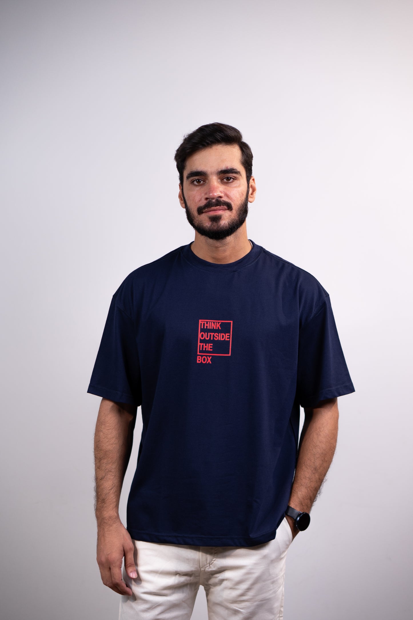 Think Outside The Box Drop Shoulder T-SHIRT