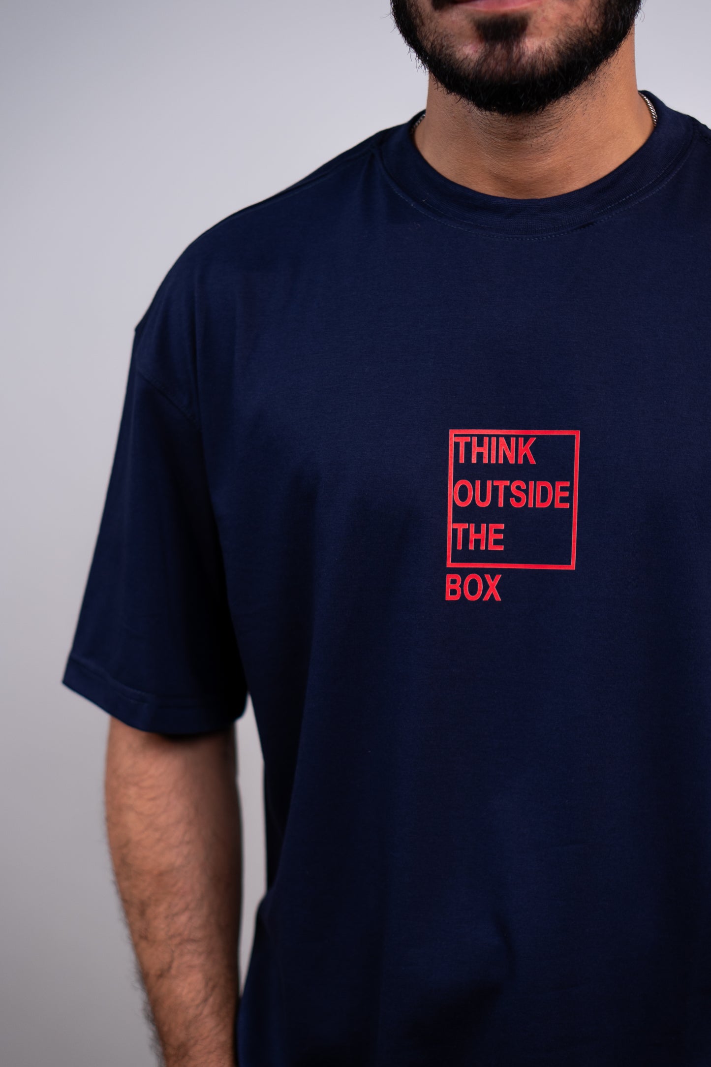 Think Outside The Box Drop Shoulder T-SHIRT