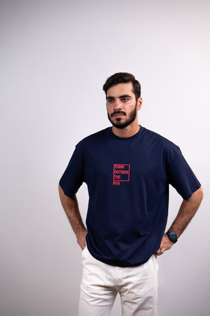 Think Outside The Box Drop Shoulder T-SHIRT